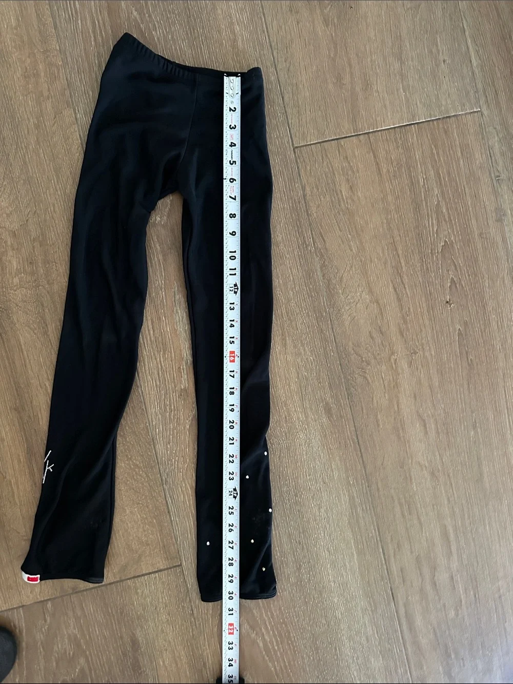 Karisma Black Leggings with Star & Rhinestone Detail.